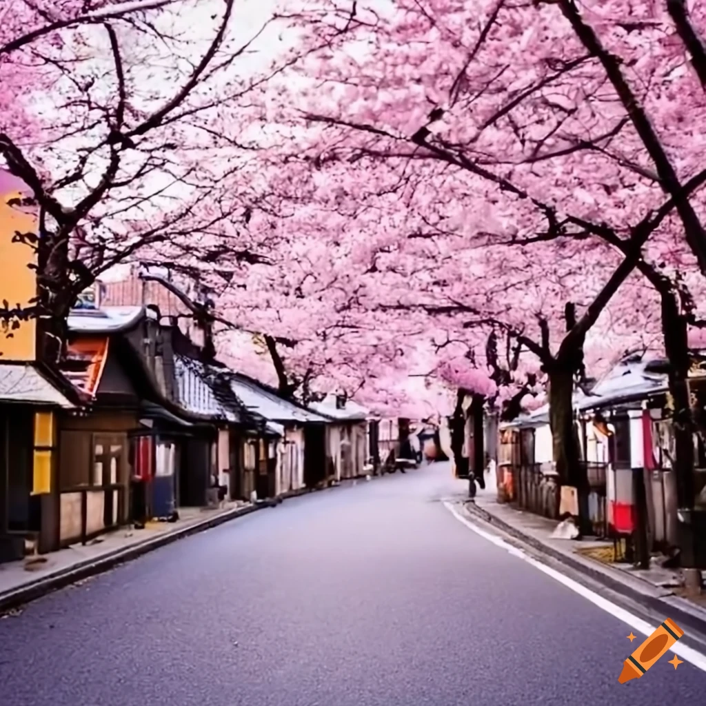 cherry-blossom-in-japanese-street