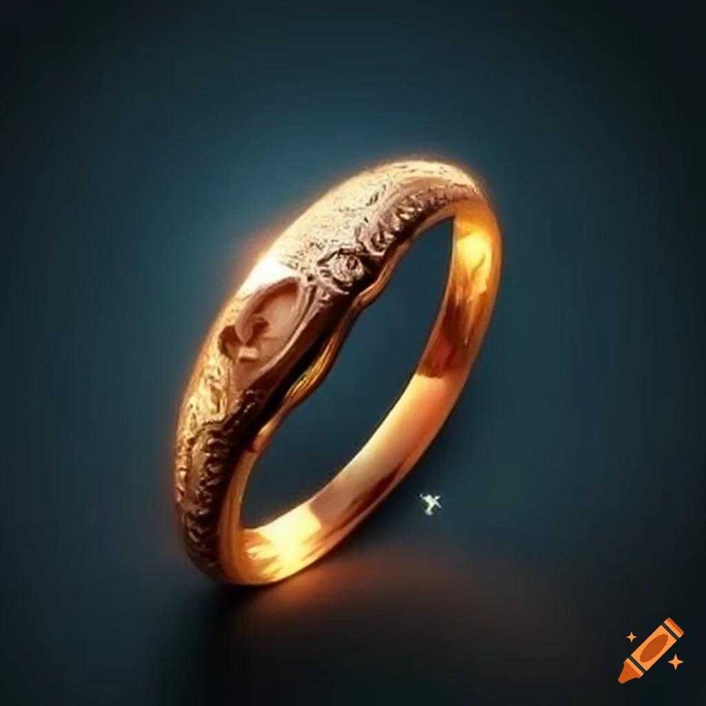 An ancient ring shining with magic on Craiyon