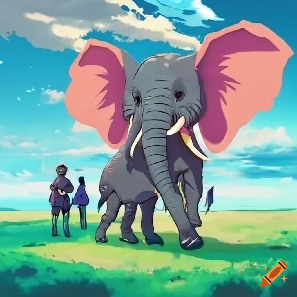 Cute Asian Elephant With Tusks by alien3287 | Cute elephant cartoon, Cute  cartoon drawings, Elephant poster