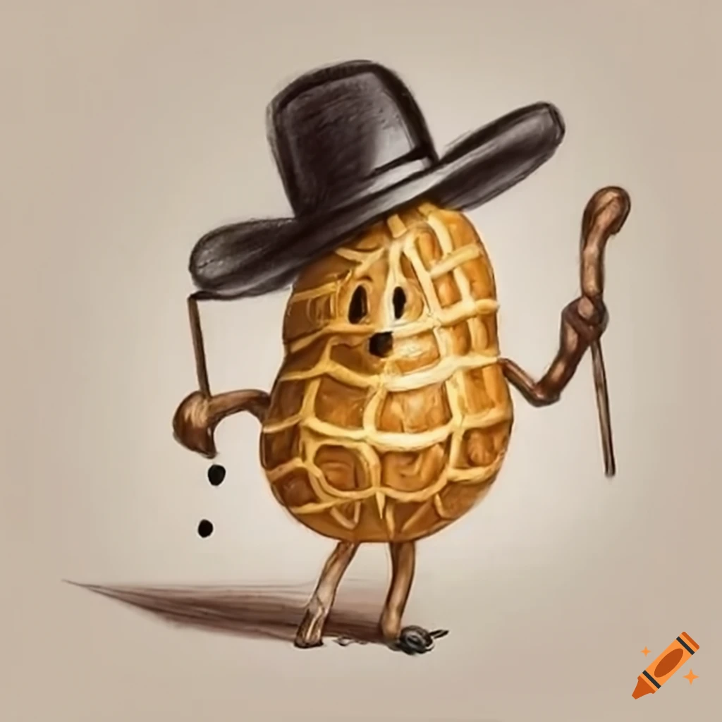 Mr. peanut with cane and hat