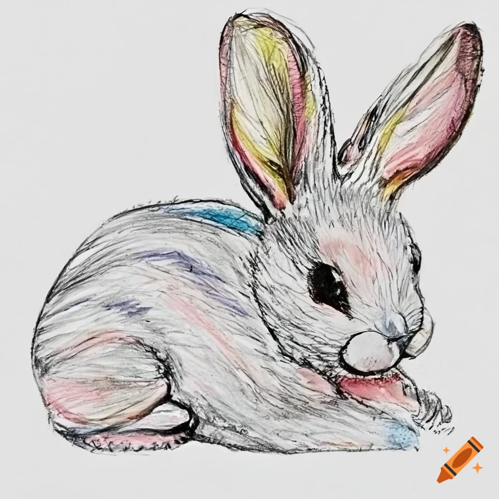 Drawing Pencils PNG Image, Rabbits Pencil Drawing, Pencil Sketch, Cute Rabbit  Drawing, Drawing Clipart PNG Image For Free Download