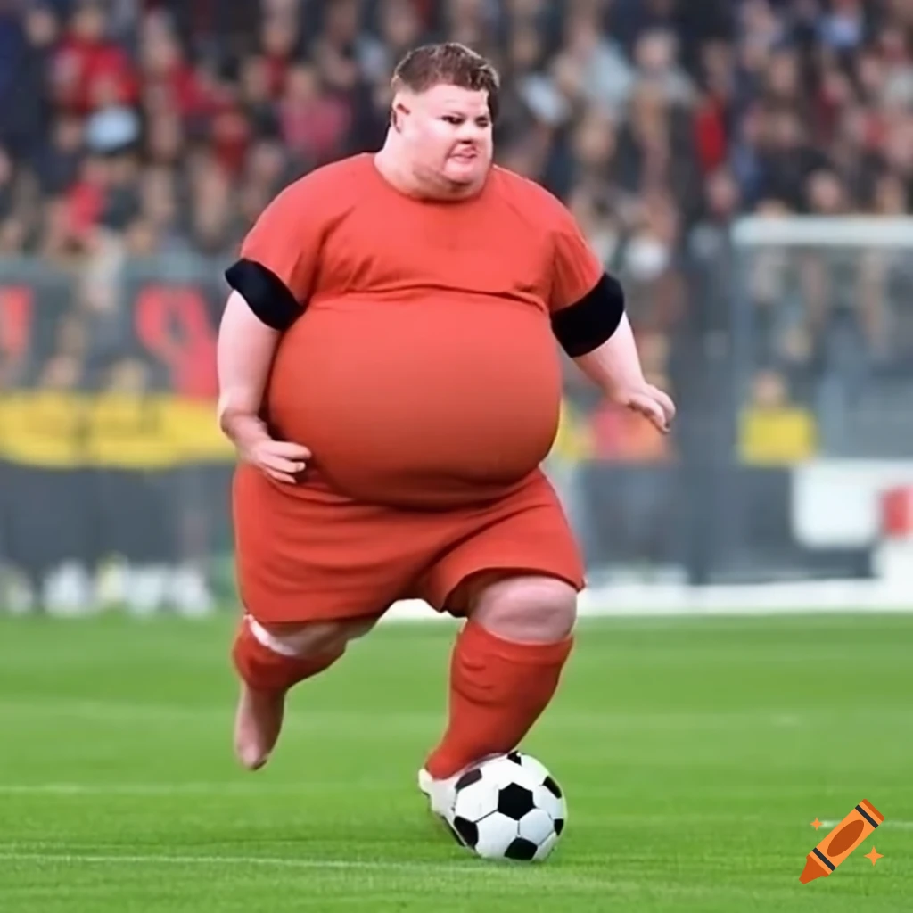 A Fat Pig Soccer Player