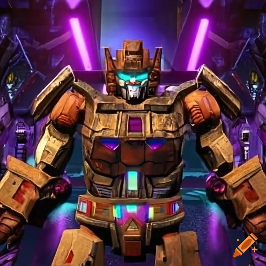 A screenshot of Transformers, G1, (Transformers:Legacy), (Transformers:  Generation 1), (Forged to Fight), (fall of cybertron), (war for cybertron),  4k, ultra-high detail, PS5, 2022, Unreal Engine 5, Unreal 5, max details,  max resolution,