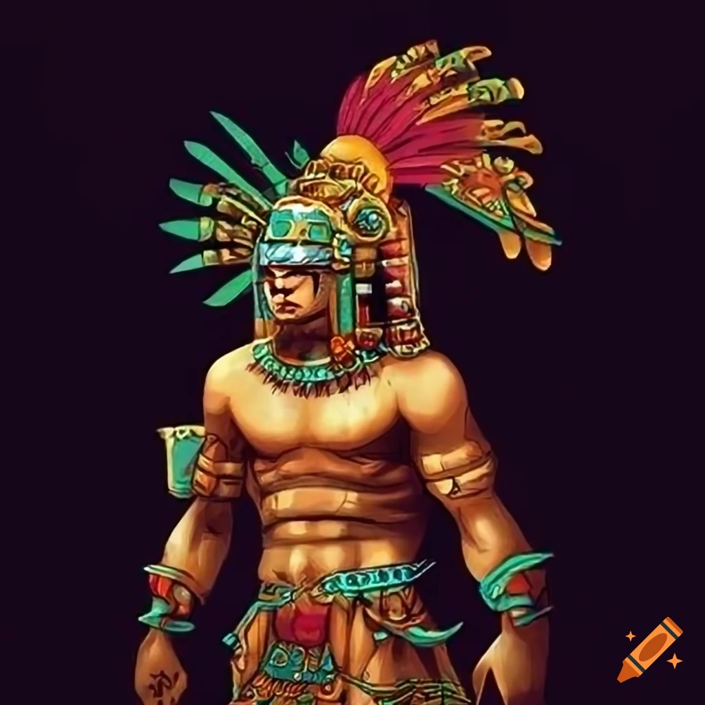 Guerrero jaguar azteca para juegos en 2d on Craiyon