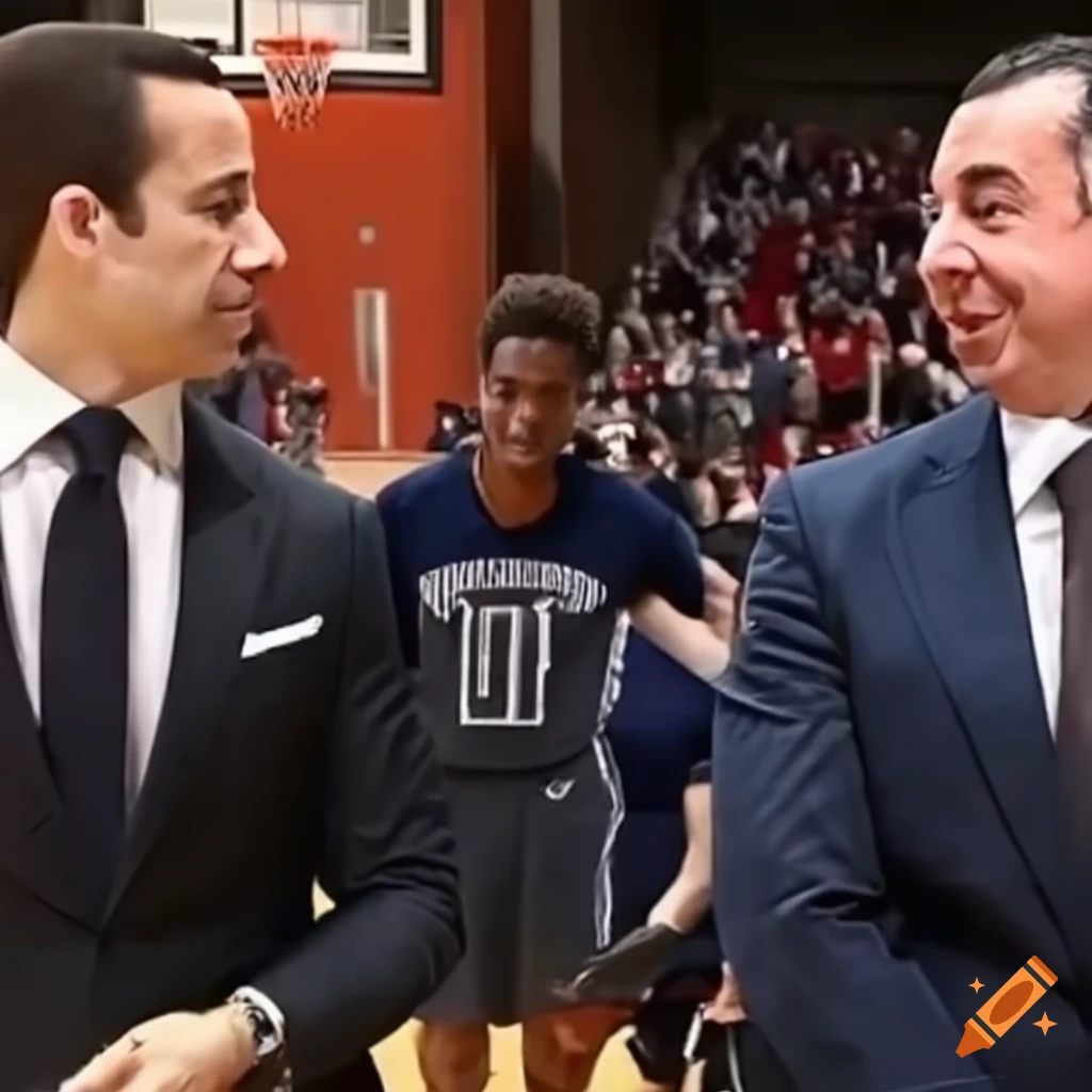 Louis litt from suits meets harvey at the basketball game