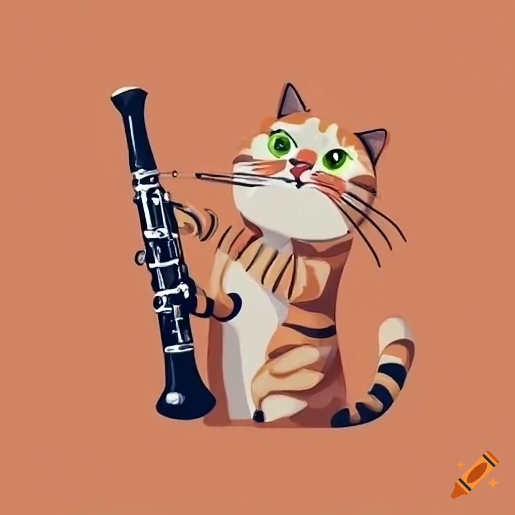 animal playing clarinet