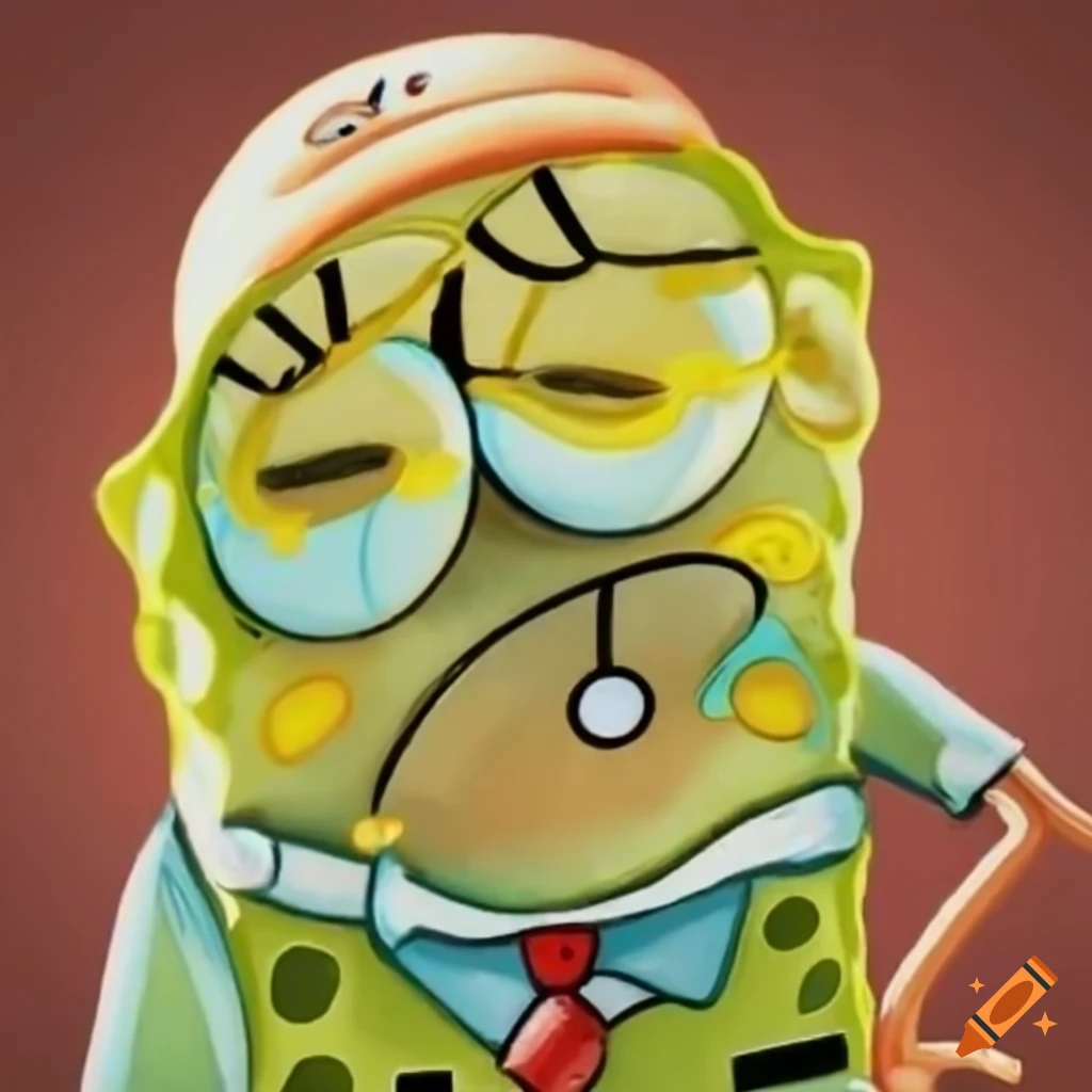 Spongebob as a sad rapper