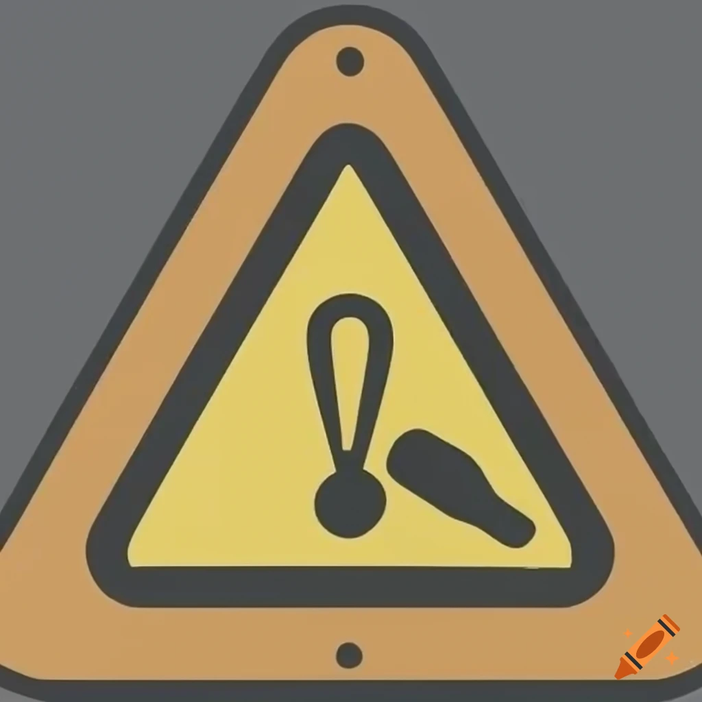 Warning sign emoji on Craiyon