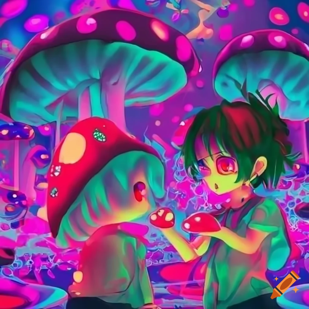 Mushroom Wallpaper Beautiful Anime Fantasy Art Stock Illustration  2198055555 | Shutterstock