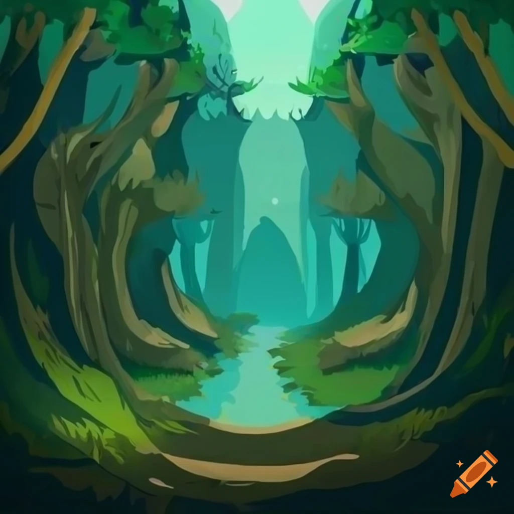Avatar style fantasy forest digital illustration on Craiyon