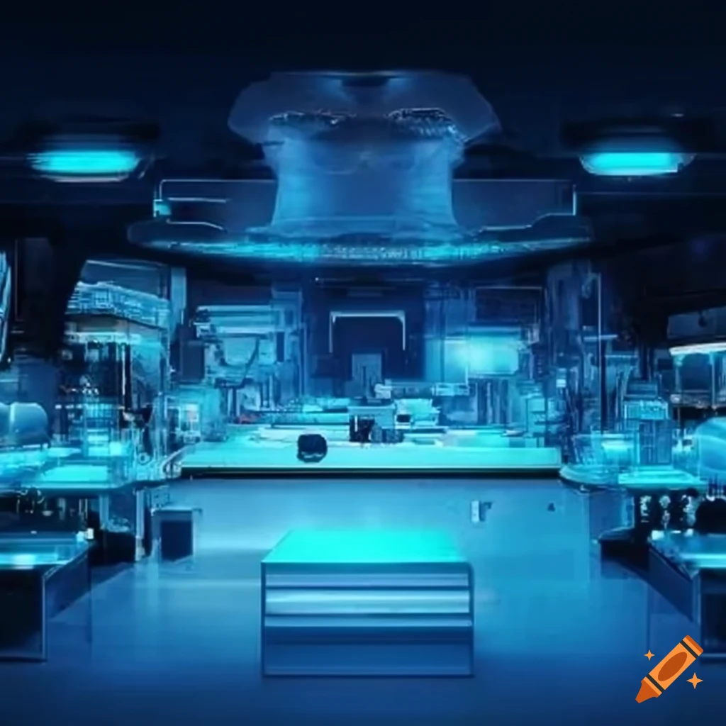 futuristic science lab