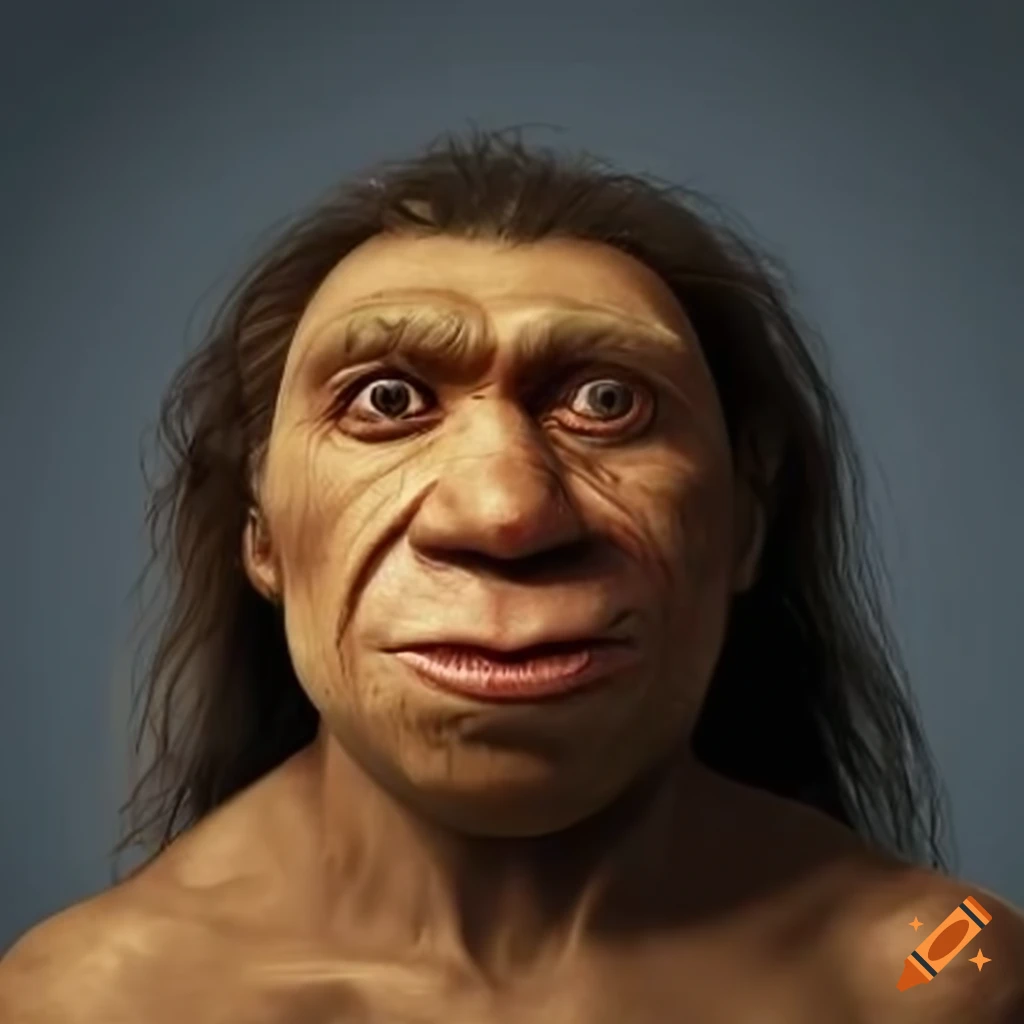Happy neanderthal with banana on Craiyon