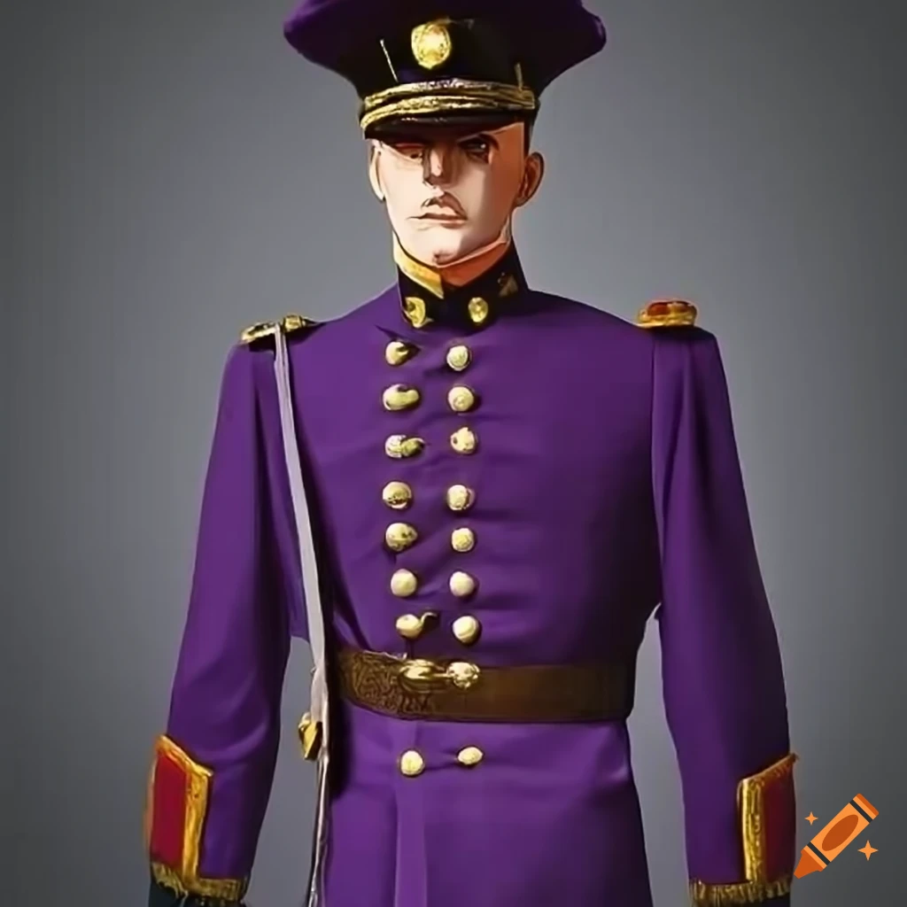 19th purple military uniform on Craiyon