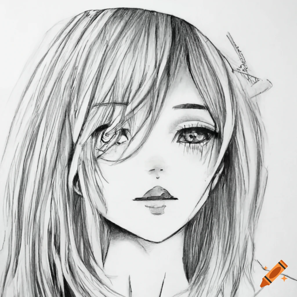 Premium Vector | A digital sketch vector art illustration design of a cute girl  drawing