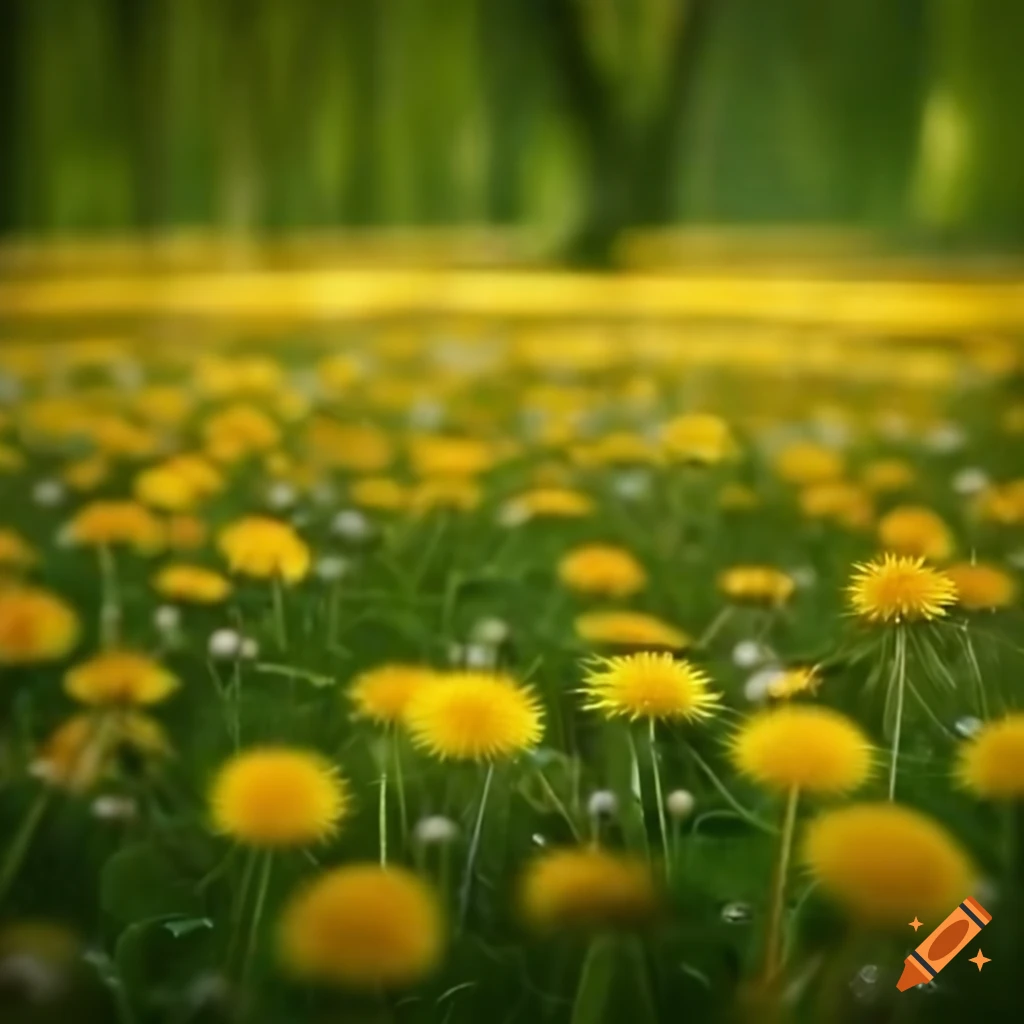 Dandelions for framed picture on Craiyon