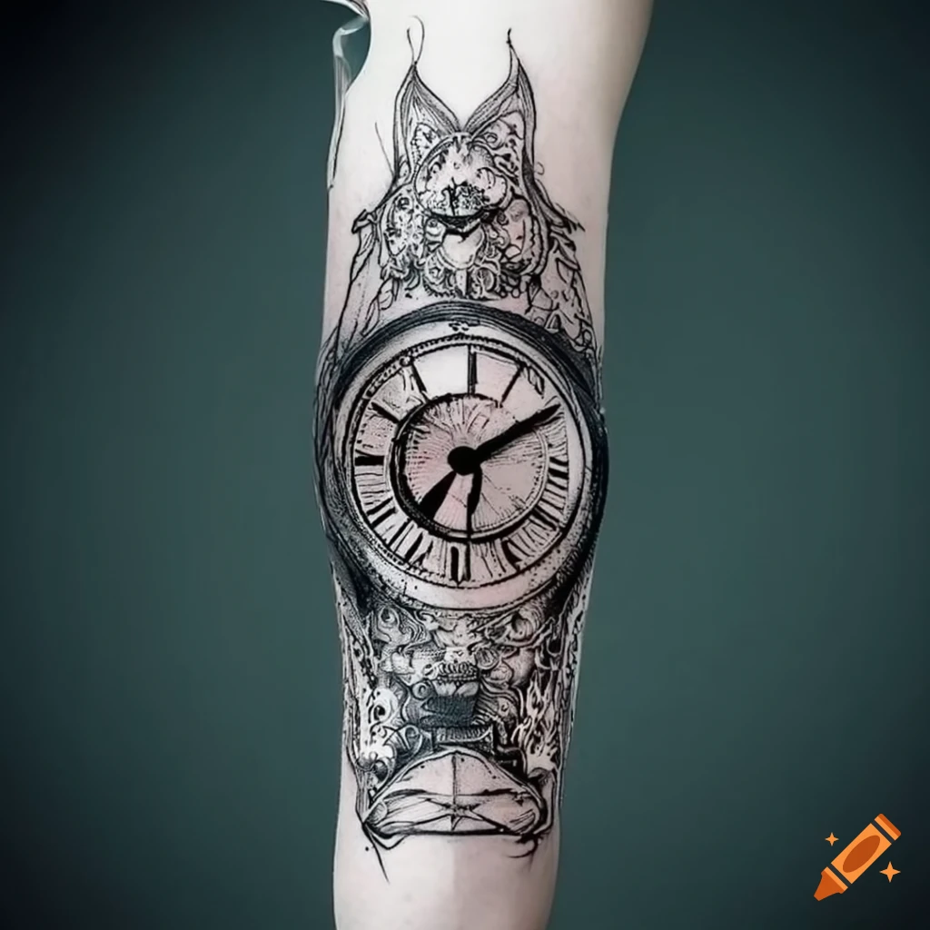 Pocket watch Tattoo Clock, watch, fashion, pin png | PNGEgg-anthinhphatland.vn