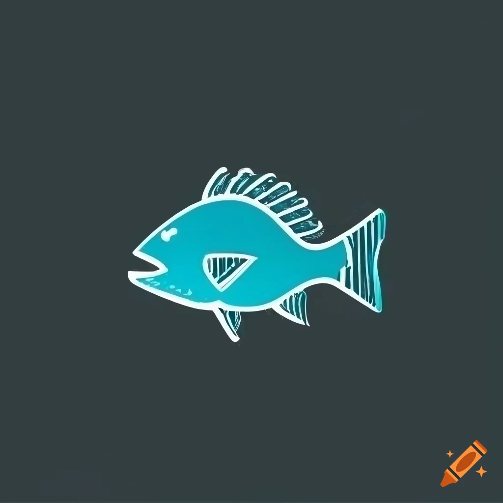 Rockfish circuitry vector logo simple