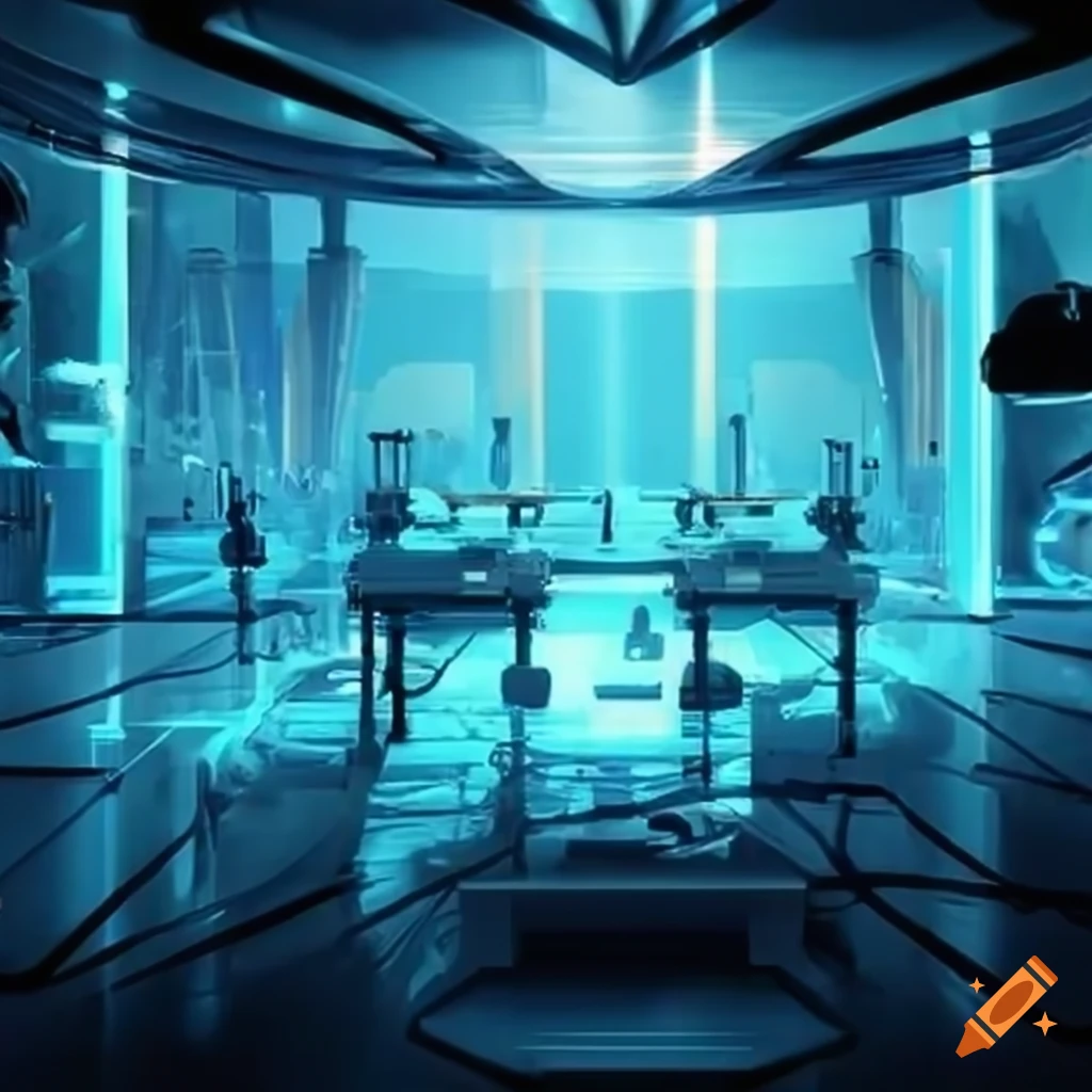 futuristic science lab