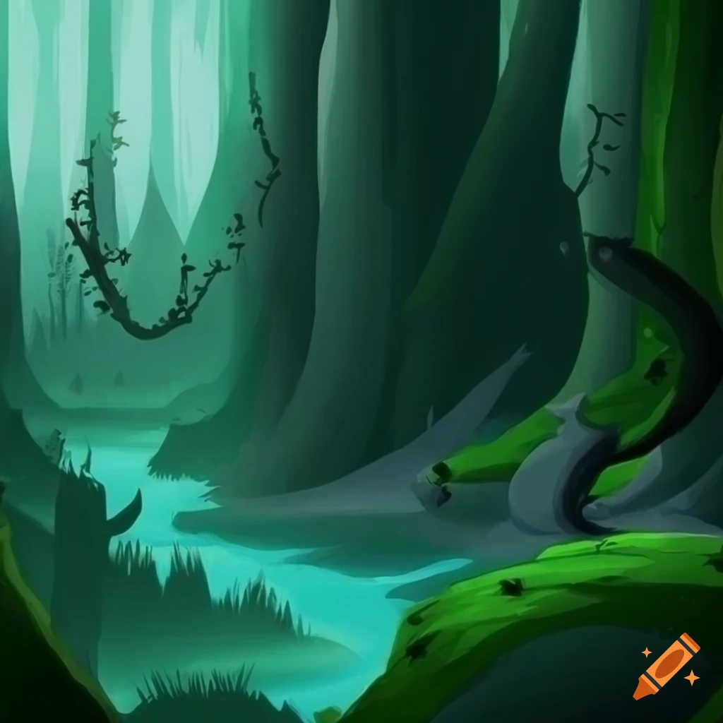 Avatar style fantasy forest digital illustration on Craiyon