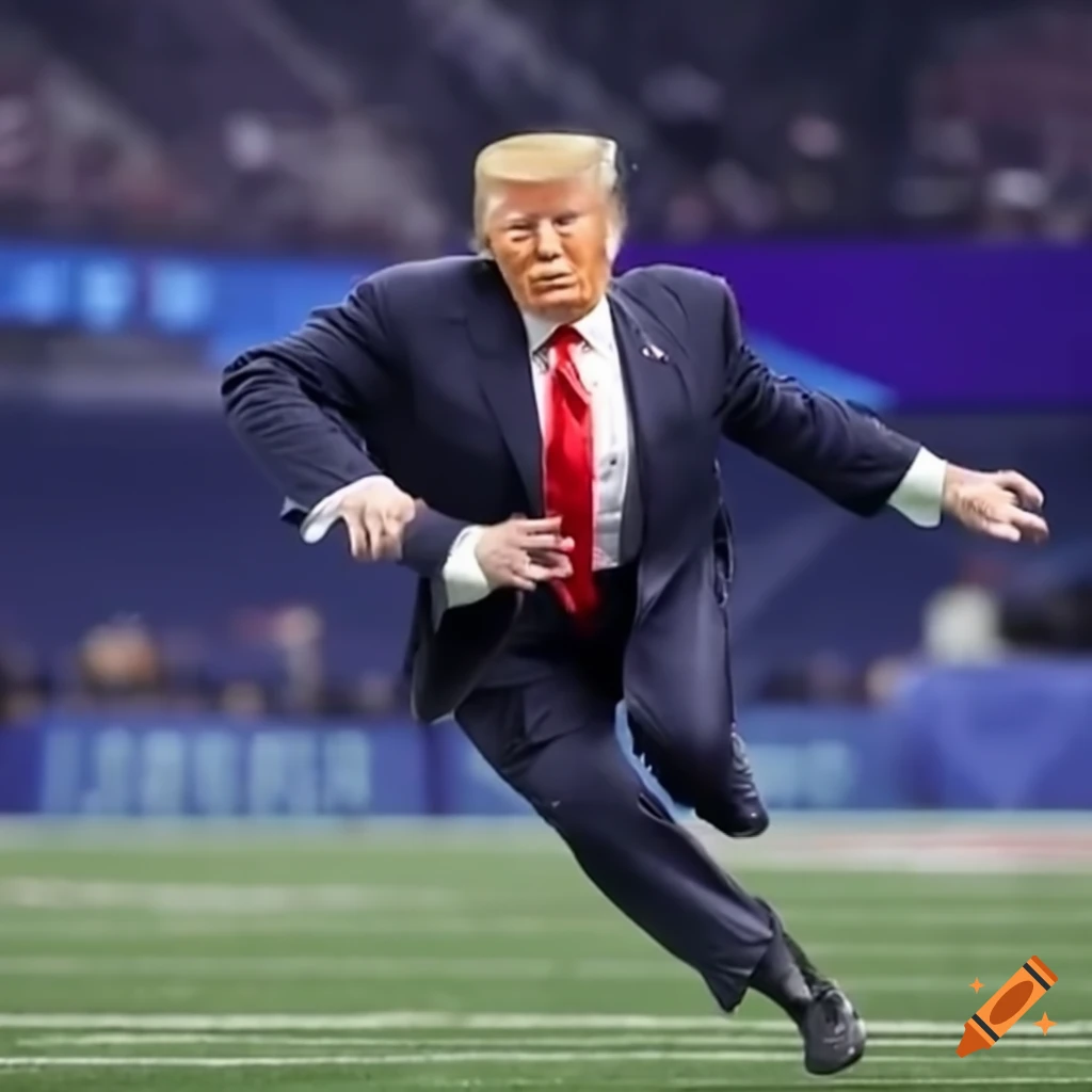Donald Trump running 3 cone drill at NFL combine