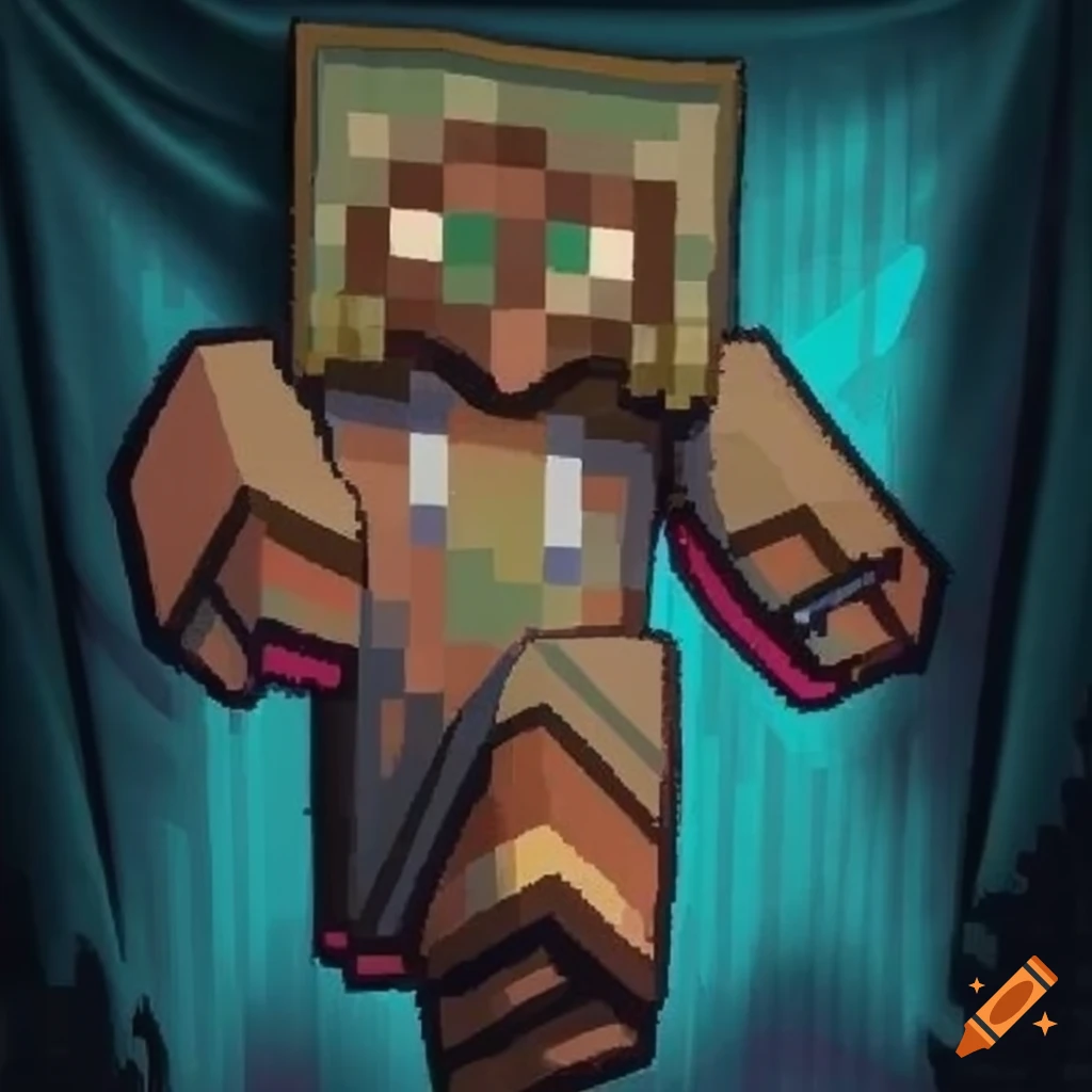 Minecraft tapestry with wide design