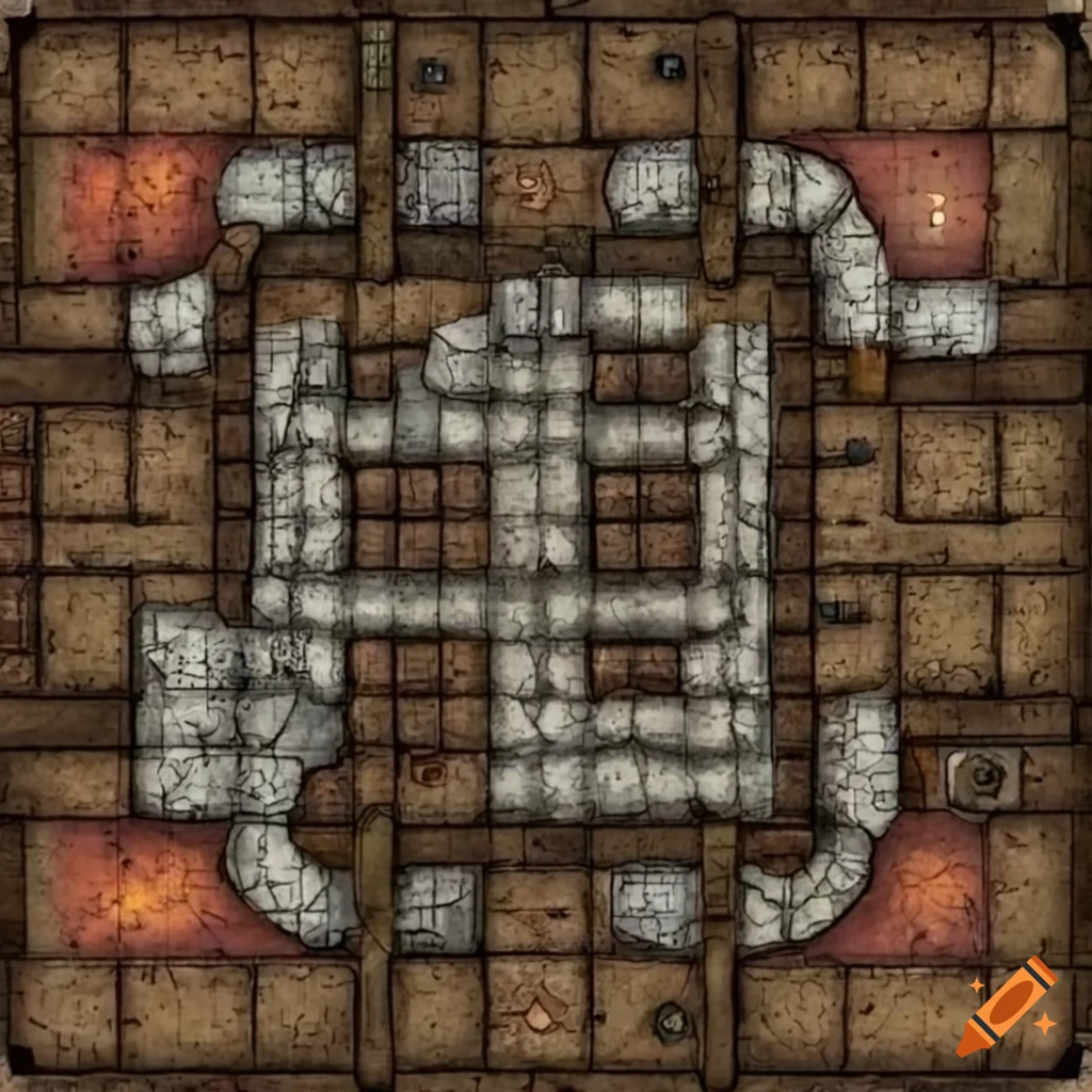 sewer battlemap for dungeons and dragons