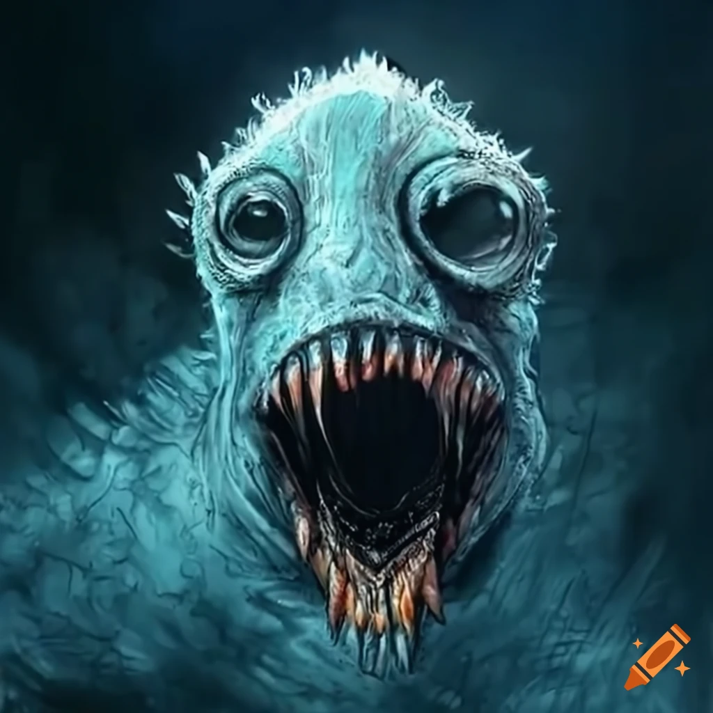image of a mysterious creature in the deep sea