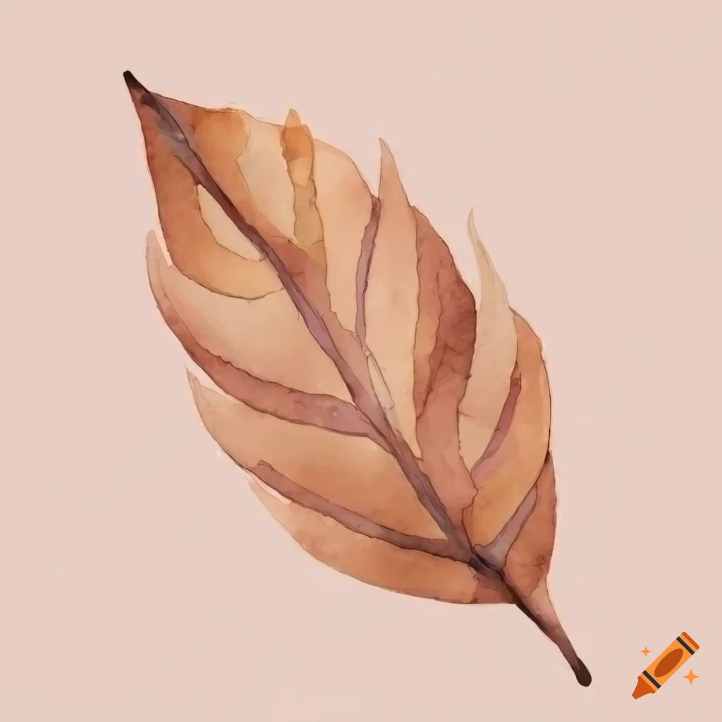 watercolor illustration of elegant leaves