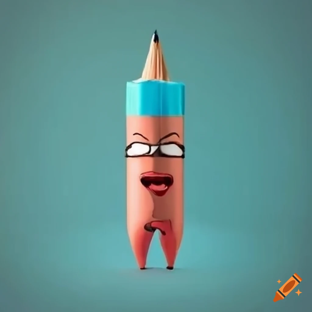 colorful crayon eating toothpaste