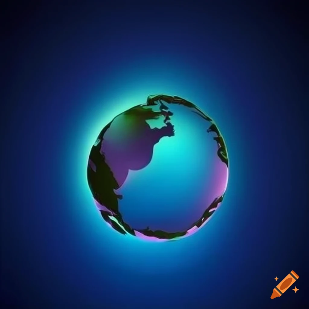 logo of a computer screen with a global element