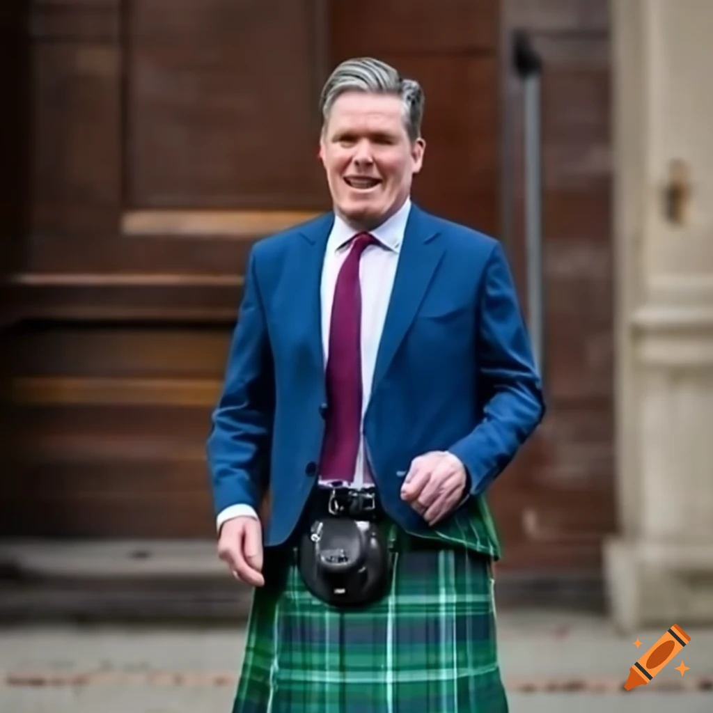 Keir Starmer wearing a kilt