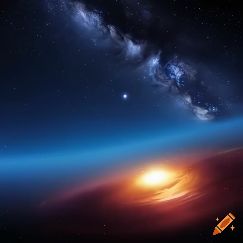 stunning 8k image of stars and planet earth