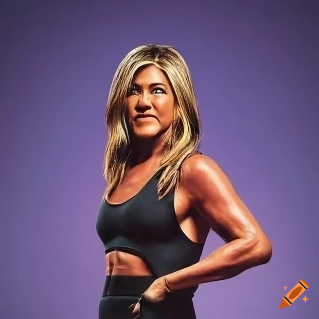 Jennifer Aniston promoting her workout method