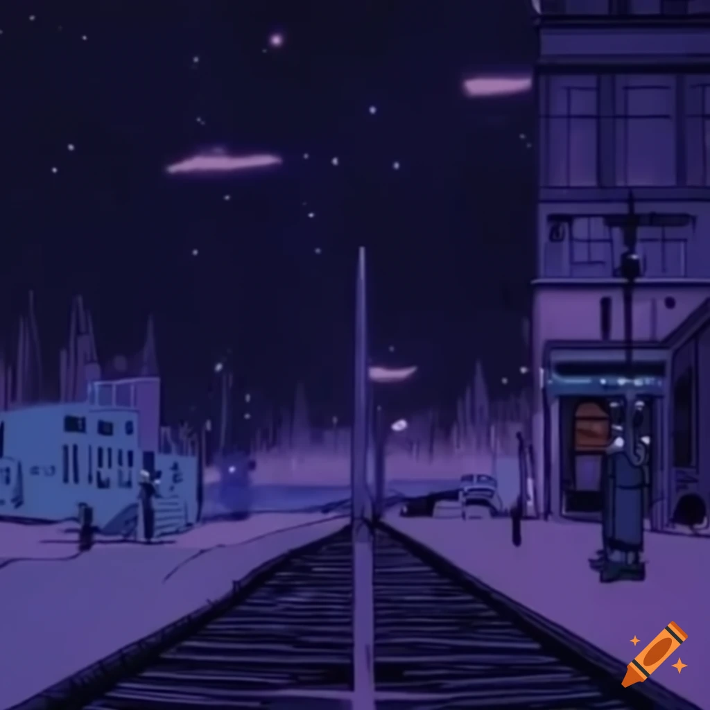 scene from the anime Galaxy Express 999