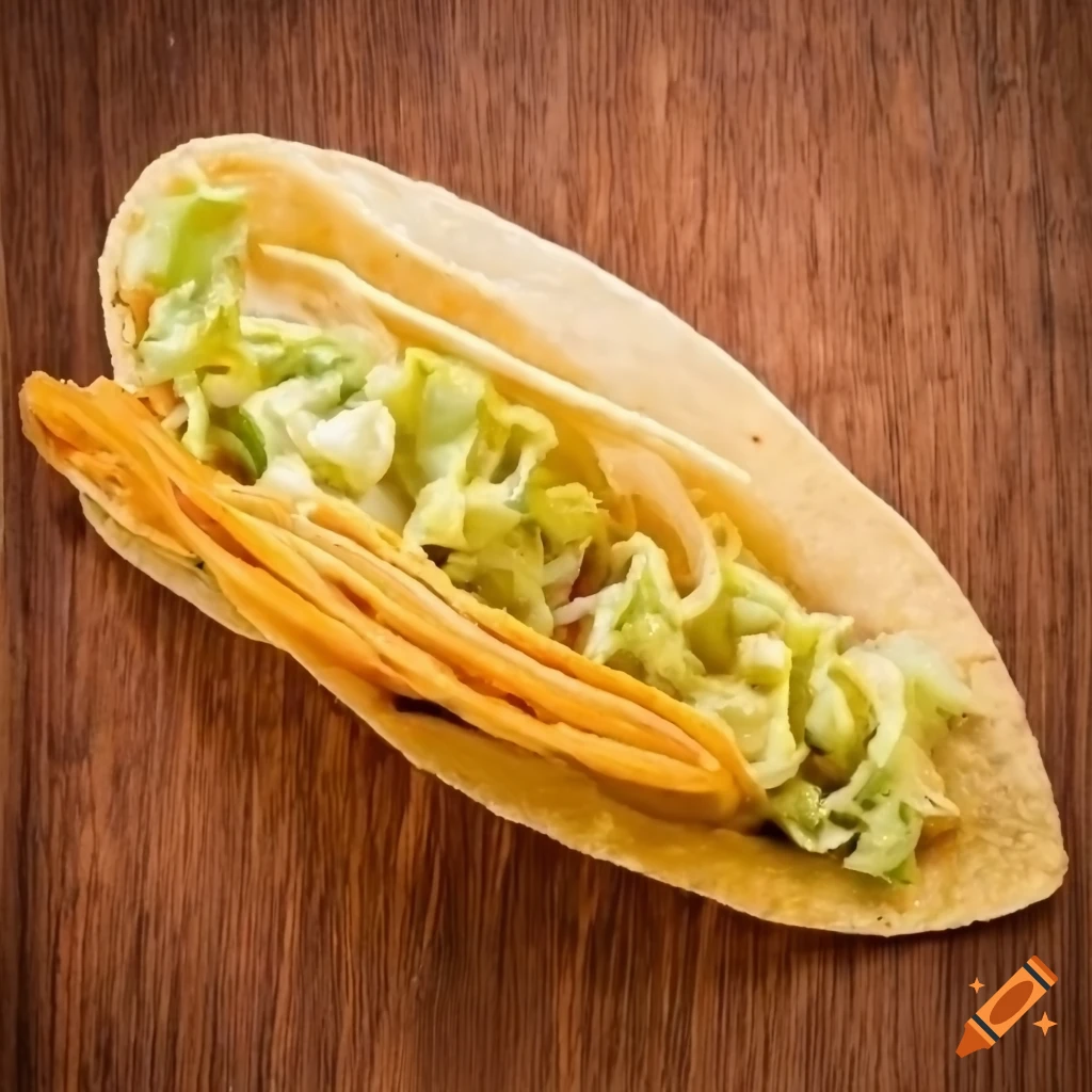 top view of a delicious taco