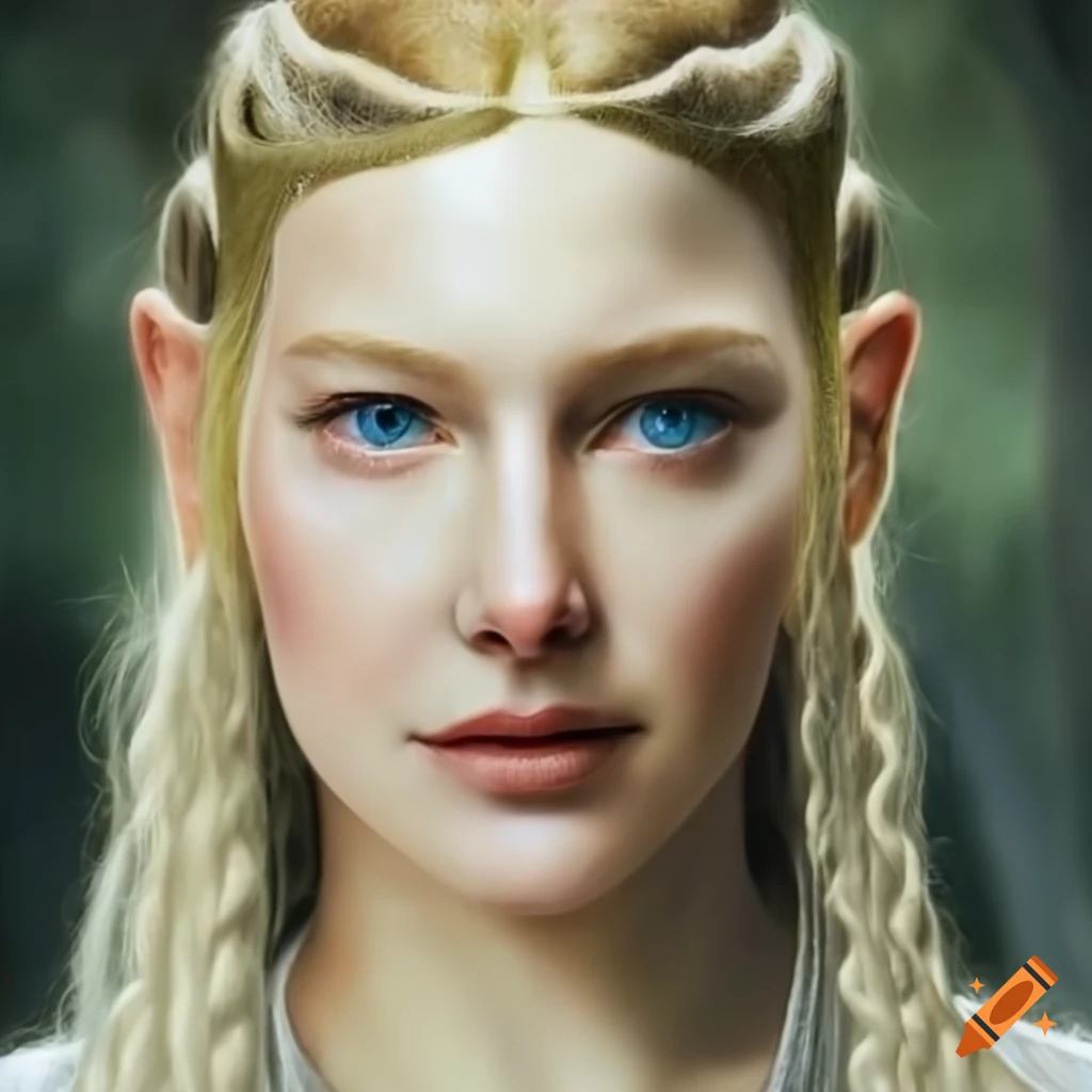 photorealistic portrait of Galadriel from Lord of the Rings