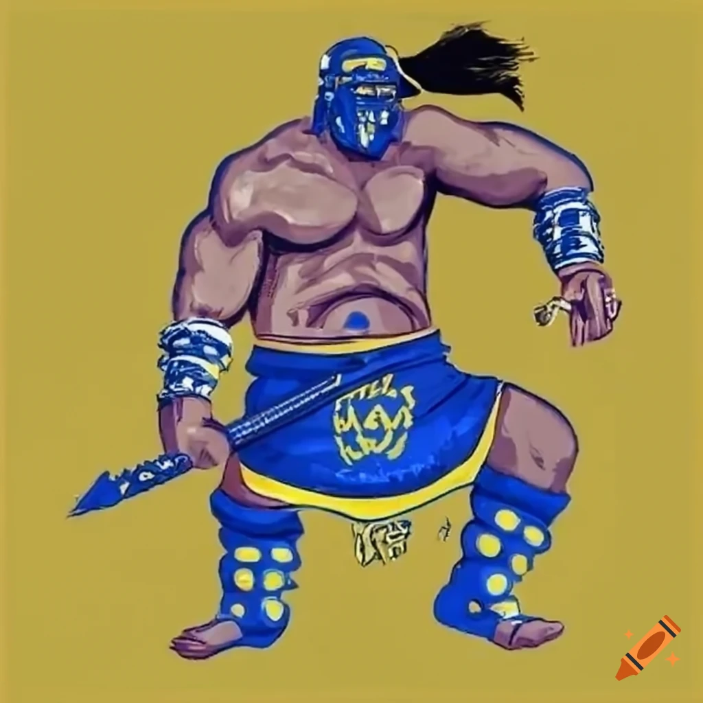 devoted Boca Juniors supporter in barbarian attire