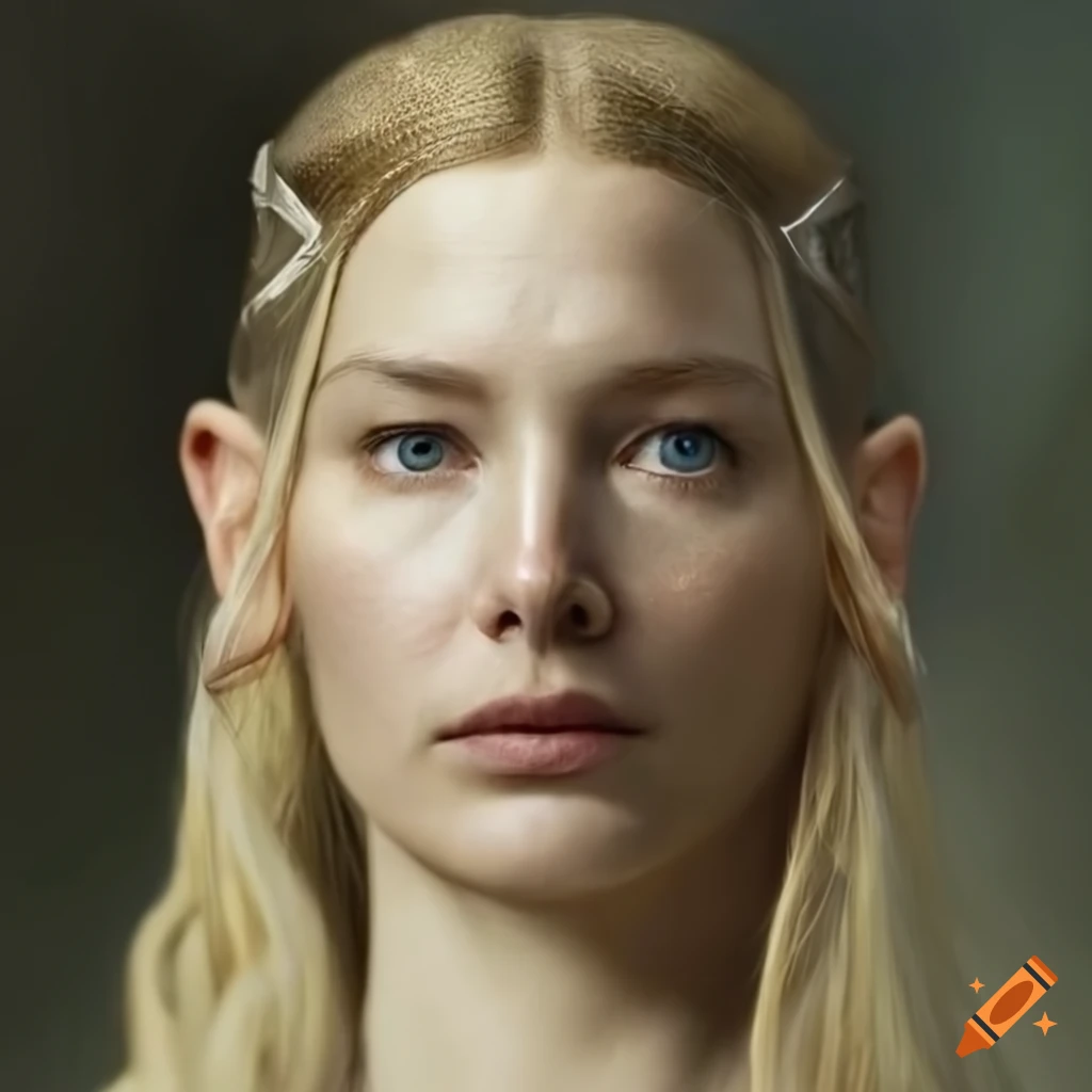 photorealistic portrait of Galadriel from Lord of the Rings