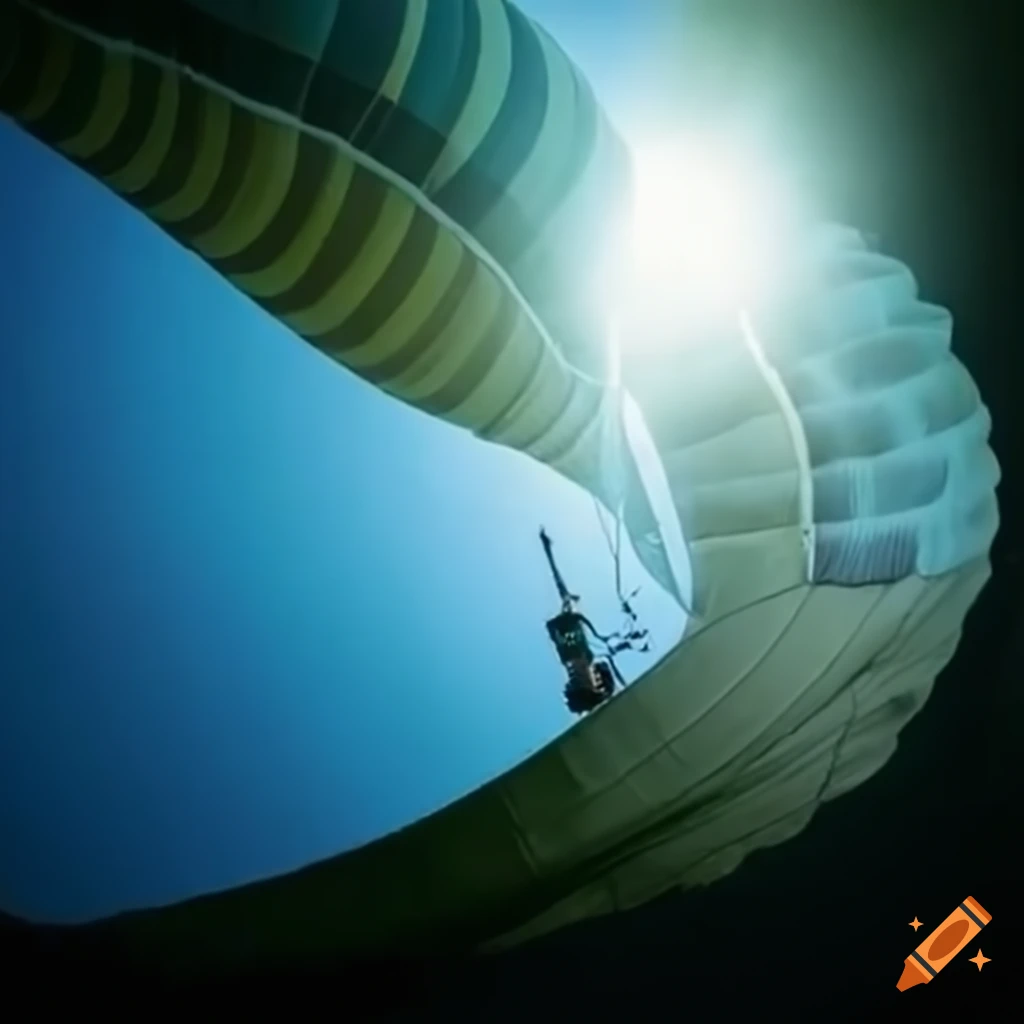 hot air balloon floating above a lush jungle