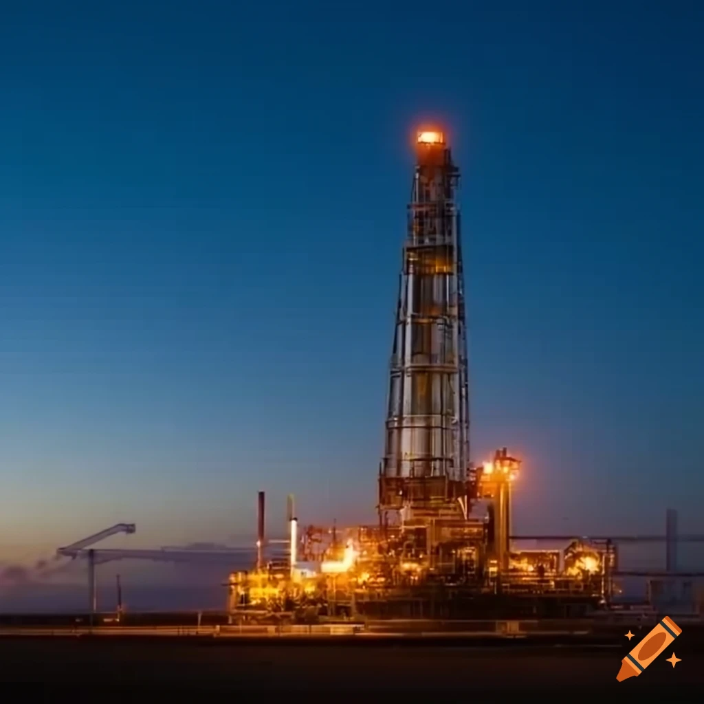 live photo of an oil and gas industrial plant