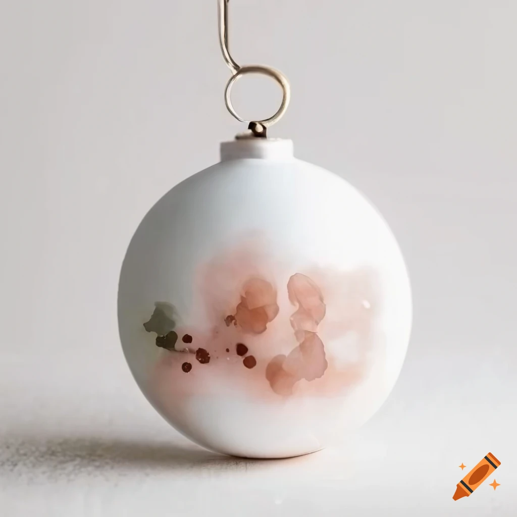 minimalist watercolor wedding ornaments