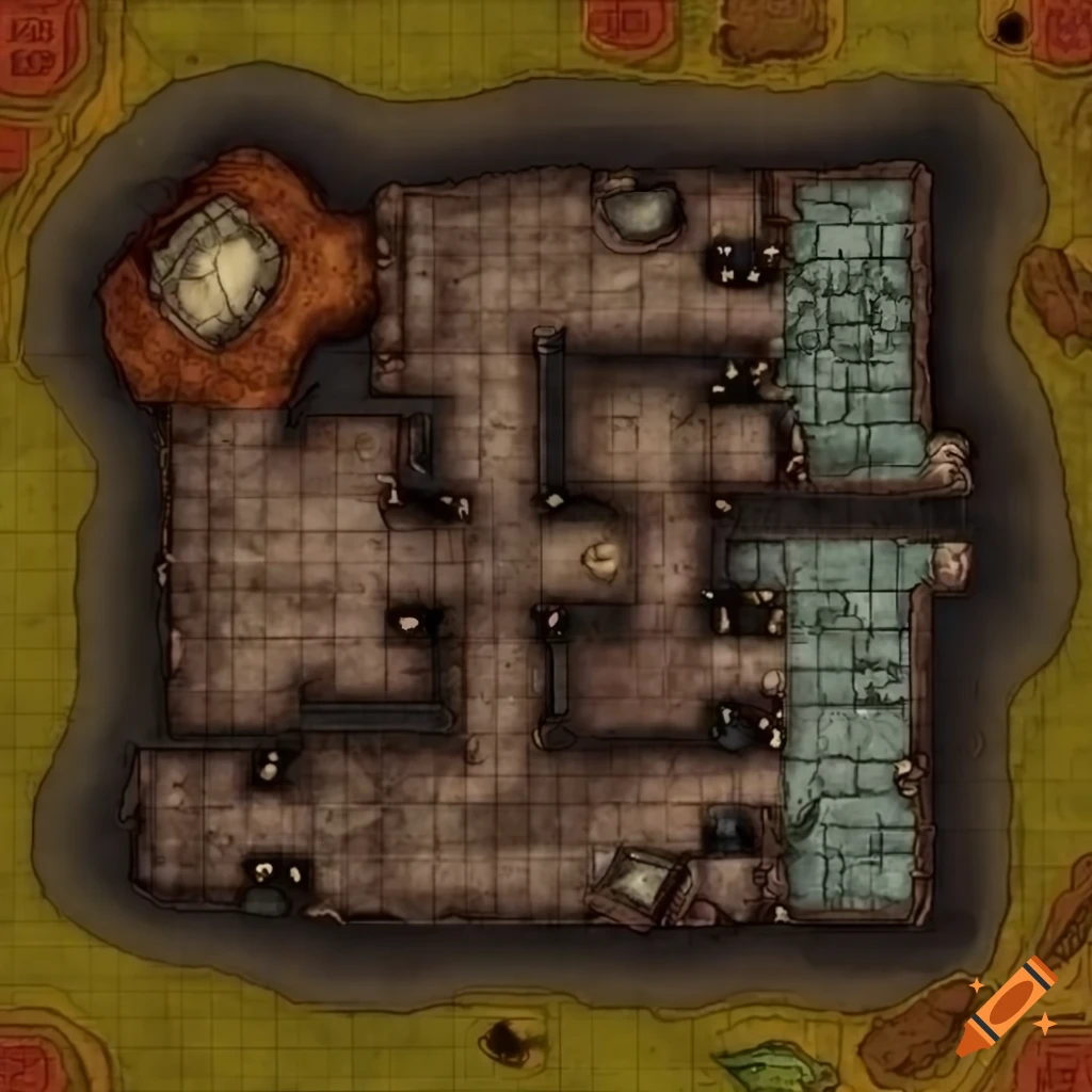 sewer battlemap for dungeons and dragons
