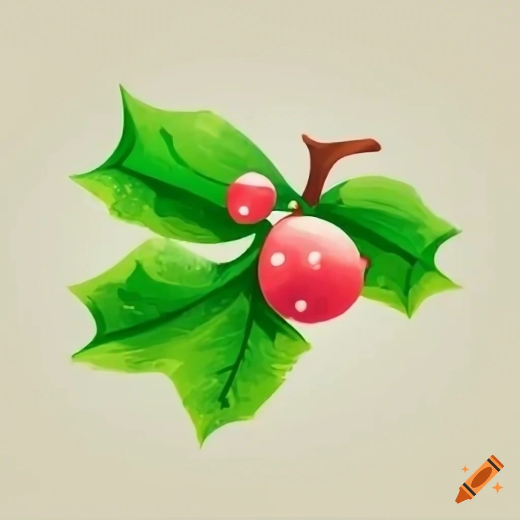 cute mistletoe icon