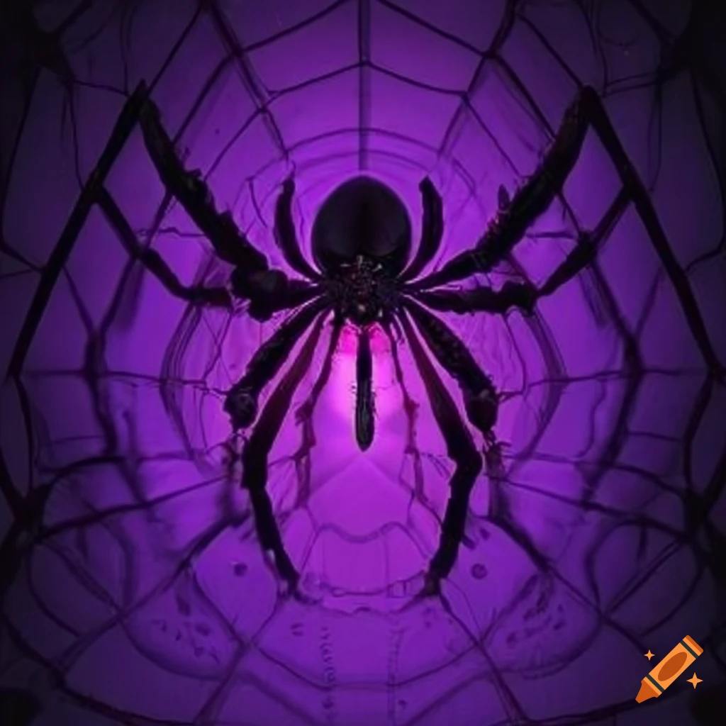 purple neon spider chart