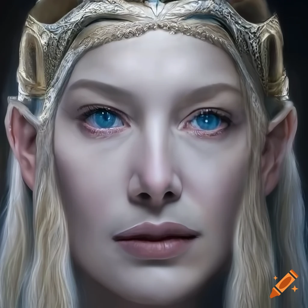 photorealistic portrait of Galadriel from Lord of the Rings