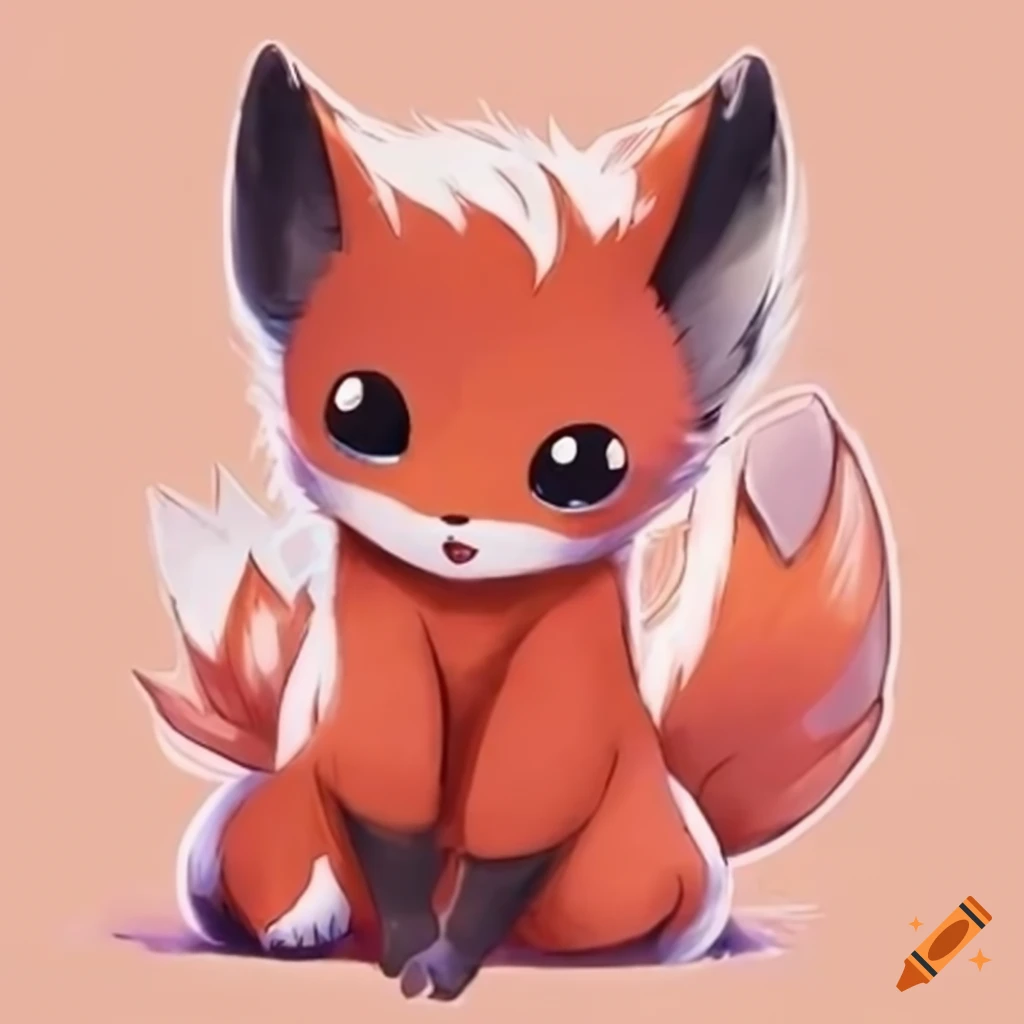 image of a cute Pokémon inspired by kitsune