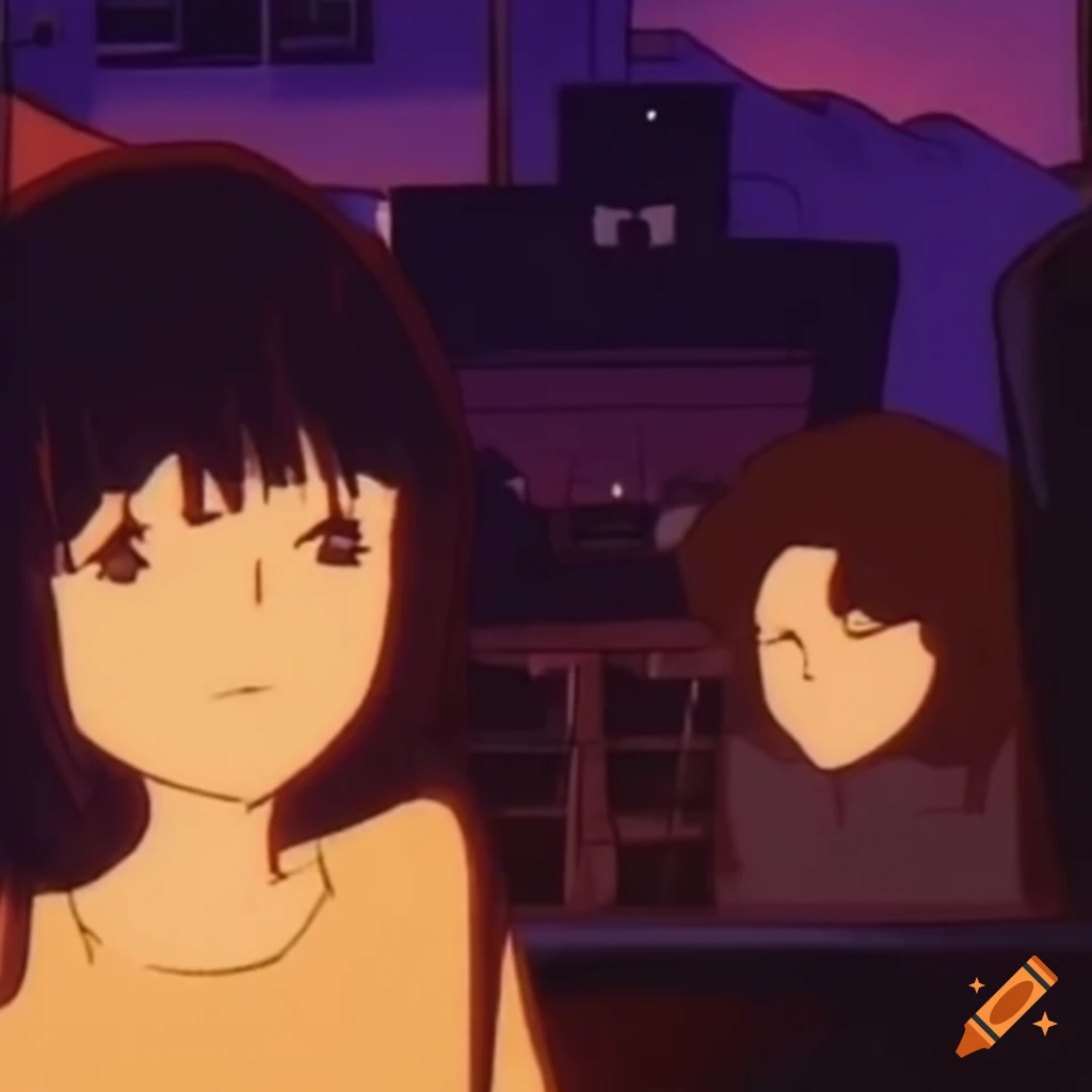 scene from the anime Galaxy Express 999