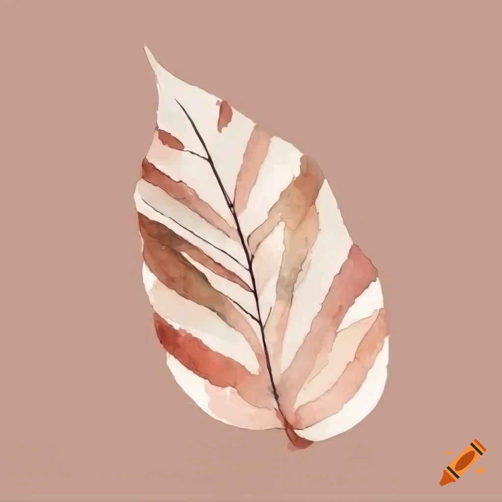 watercolor illustration of elegant leaves