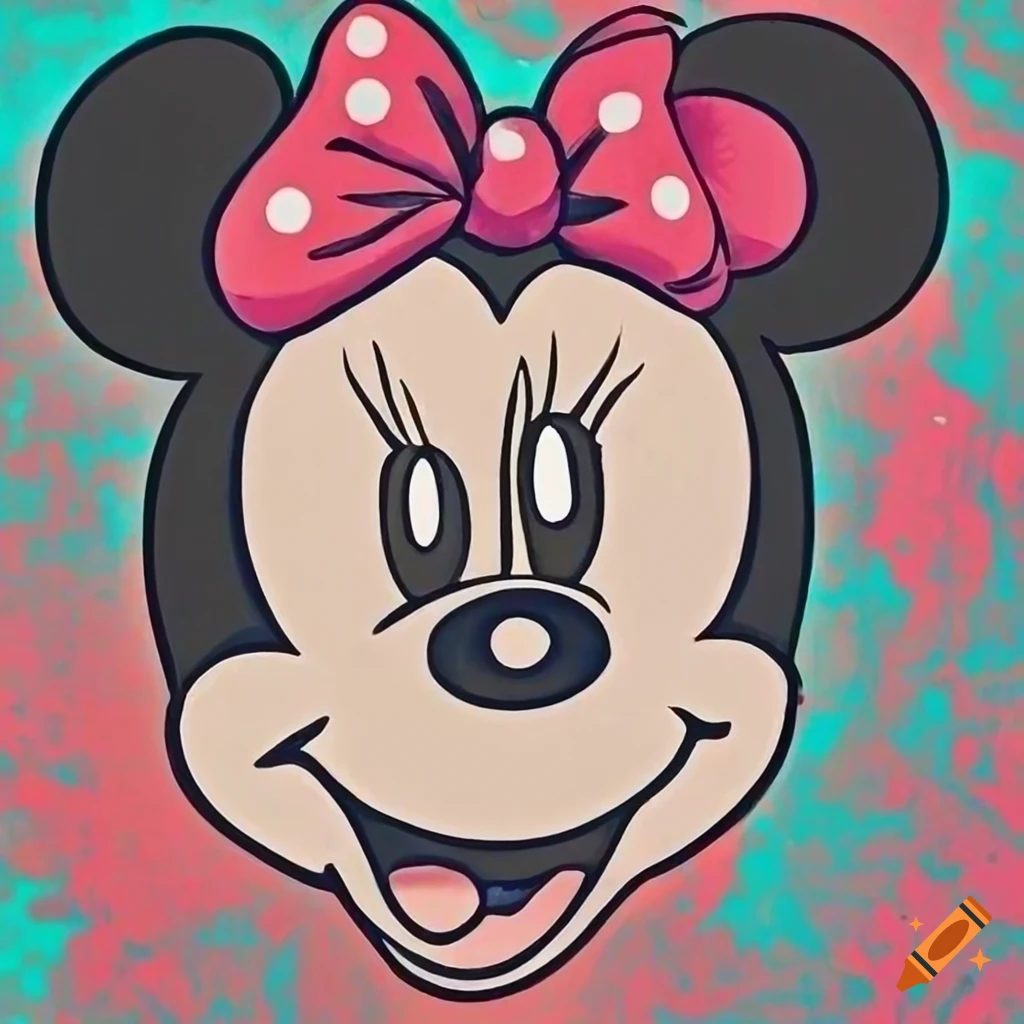 vintage pop art of Minnie Mouse