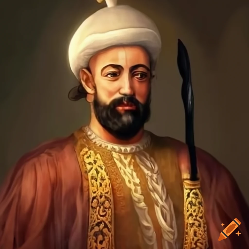 Portrait of an ancient sultan on Craiyon